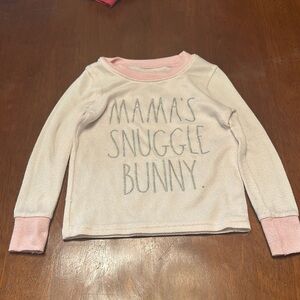 Mama's Snuggle Bunny Kids Long Sleeve Shirt - Pink